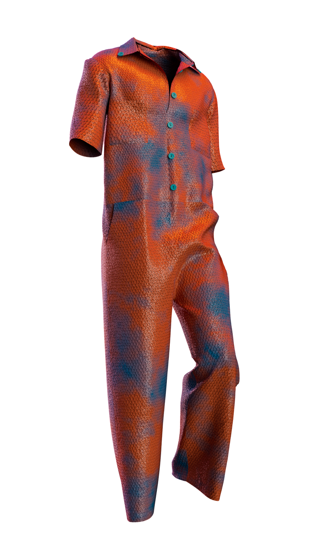 Orange Snake Print Jumpsuit