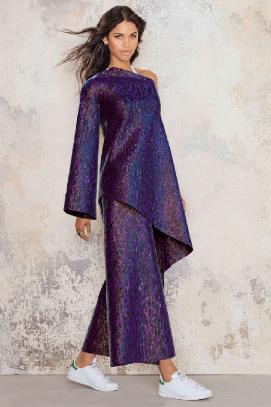 Purple Sequin Co-Ord Set